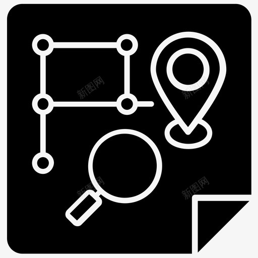 位置搜索查找位置gps导航图标svg_新图网 https://ixintu.com gps导航 位置搜索 位置跟踪 地图和导航字形图标 查找位置