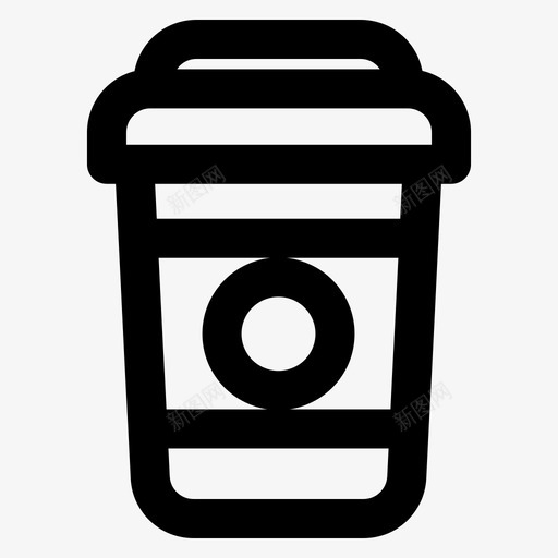 外卖咖啡杯子图标svg_新图网 https://ixintu.com 咖啡 外卖 杯子 纸杯