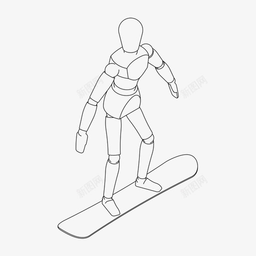 滑雪板运动员洋娃娃假人图标svg_新图网 https://ixintu.com 人体模型 人物 假人 洋娃娃 滑雪板运动员