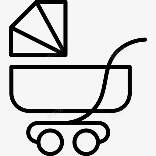 婴儿推车运输工具婴儿车图标svg_新图网 https://ixintu.com 婴儿推车 婴儿车 运输工具