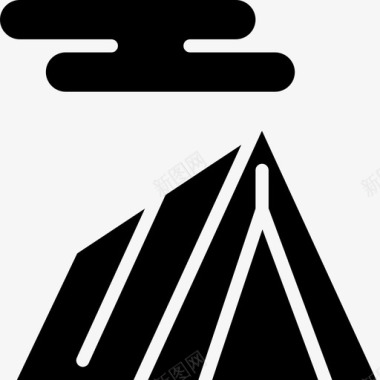 露营旅行帐篷图标图标