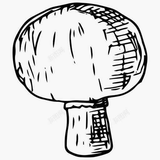 蘑菇香菇食物图标svg_新图网 https://ixintu.com 素描 菜单 蘑菇 食物 香菇
