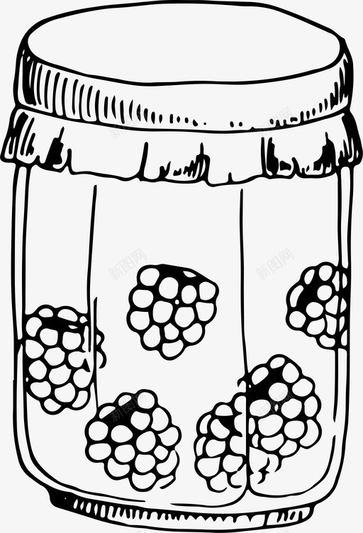 黑莓果酱银行瓶子图标svg_新图网 https://ixintu.com 果酱 泡菜 瓶子 甜点 银行 食物 黑莓果酱