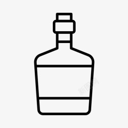 朗姆酒酒瓶朗姆酒酒瓶子图标高清图片