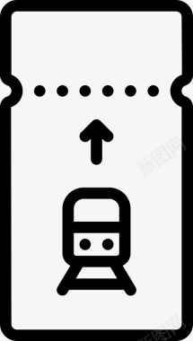 火车票旅程旅游图标图标