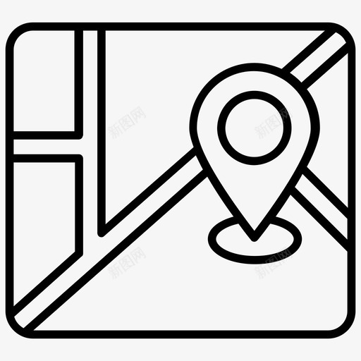 地图和目的地地址导航器位置地图图标svg_新图网 https://ixintu.com 位置地图 位置指针 地图和导航线图标 地图和目的地 地图定位 地址导航器