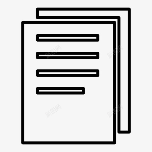 文件空白办公室图标svg_新图网 https://ixintu.com 办公室 文件 空白 纸张