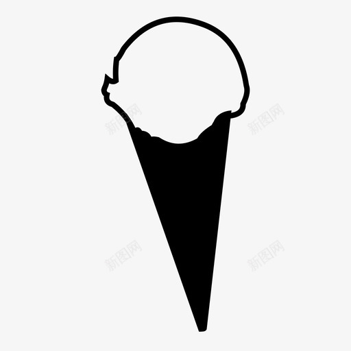 冰淇淋冷的食物图标svg_新图网 https://ixintu.com 冰淇淋 冷的 夏天 新鲜的 食物