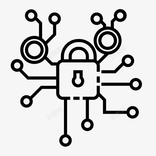 区块链加密货币去中心化图标svg_新图网 https://ixintu.com ico 加密货币 区块链 去中心化 安全 数字 比特币 矿业 网络