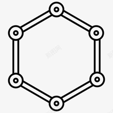 五边形化学直线图标图标