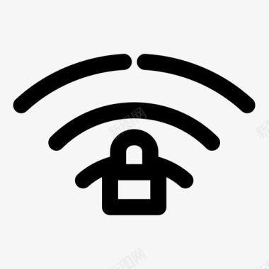 wifi锁定互联网it服务图标图标