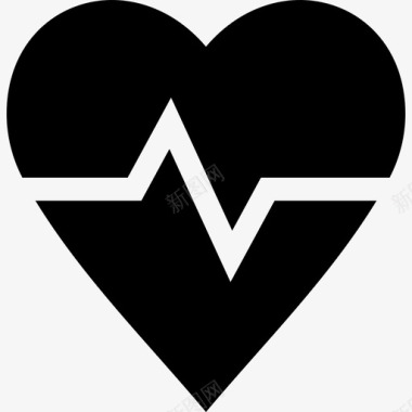 健康的心脏有氧运动心跳图标图标