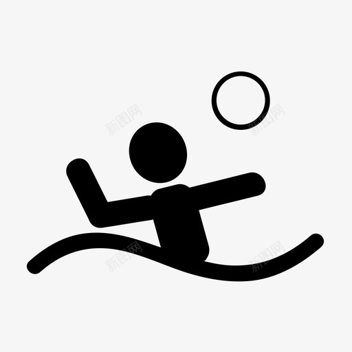 水球打球运动图标svg_新图网 https://ixintu.com wter 团队 打球 水球 运动