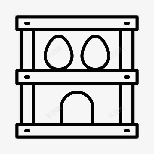 鸡笼农业鸡舍图标svg_新图网 https://ixintu.com 乡村 农业 农场 鸡 鸡笼 鸡舍