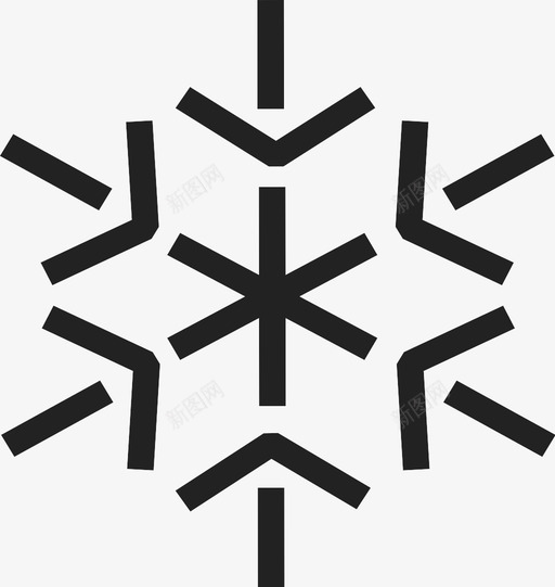 冻结线图标雪svg_新图网 https://ixintu.com 冻结 天气 线图标 雪 雪花