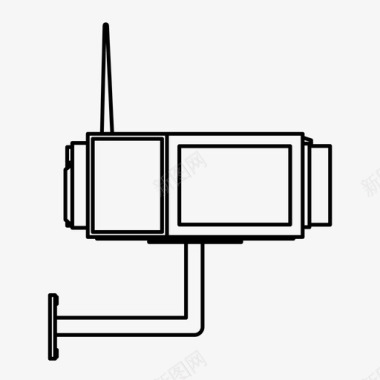保安摄像机闭路电视控制图标图标