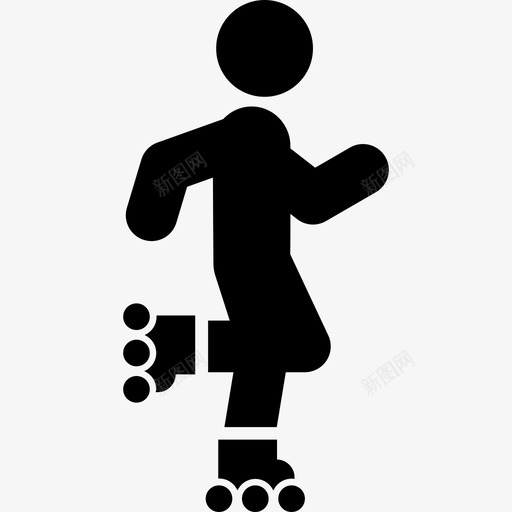 溜冰运动玩耍图标svg_新图网 https://ixintu.com 溜冰 玩耍 运动