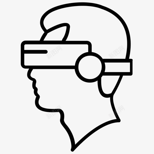 虚拟现实耳机头戴式显示器头戴式设备图标svg_新图网 https://ixintu.com 头戴式显示器 头戴式设备 虚拟现实 虚拟现实线路图标 虚拟现实耳机