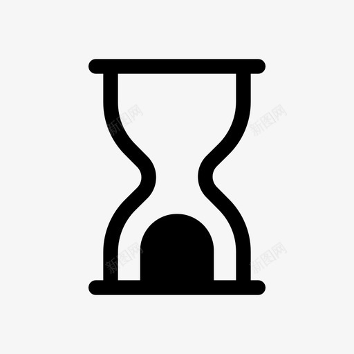 沙漏一半加载计时器图标svg_新图网 https://ixintu.com 加载 基本图标设置 沙漏一半 等待 等待时间 计时器