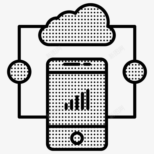 移动分析云网络图标svg_新图网 https://ixintu.com 云 物联网星罗棋布 移动分析 网络