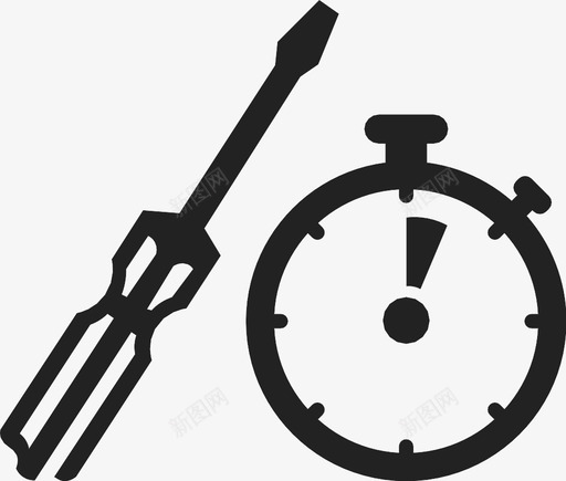 短时间内修复时钟线路图标svg_新图网 https://ixintu.com 时钟 短时间 短时间内修复 线路图标 计时器