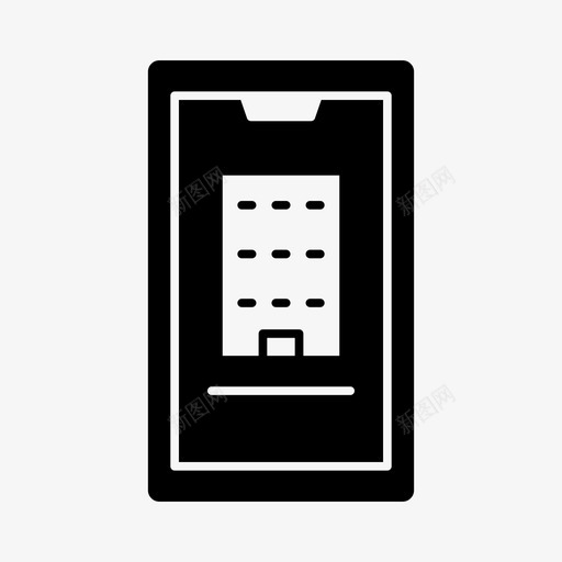 酒店移动应用程序电子技术图标svg_新图网 https://ixintu.com 技术 电子 酒店移动应用程序