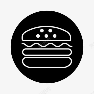 汉堡包吃午餐图标图标
