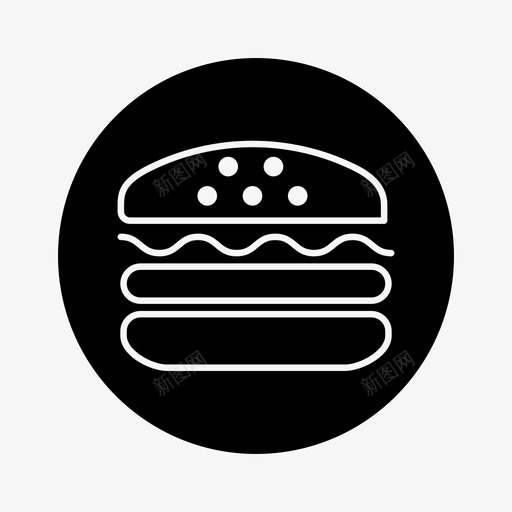 汉堡包吃午餐图标svg_新图网 https://ixintu.com 三明治 午餐 吃 汉堡包 餐厅