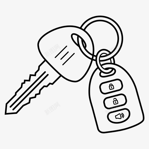 车钥匙控制遥控图标svg_新图网 https://ixintu.com 控制 车钥匙 遥控