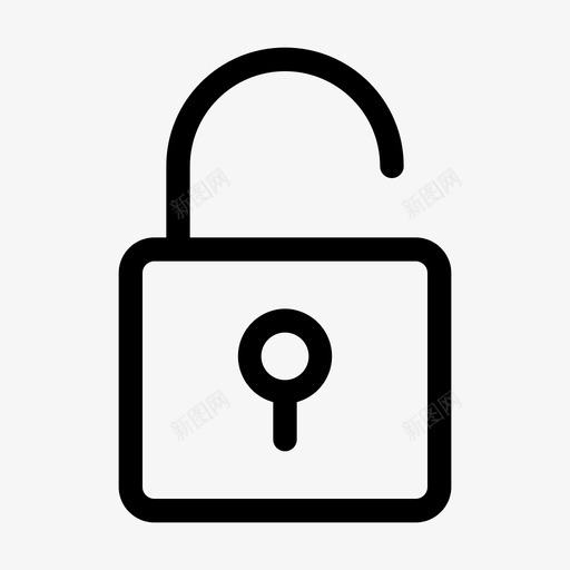解锁锁定锁图标svg_新图网 https://ixintu.com 保护 挂锁 梨ui锁 解锁 锁 锁定