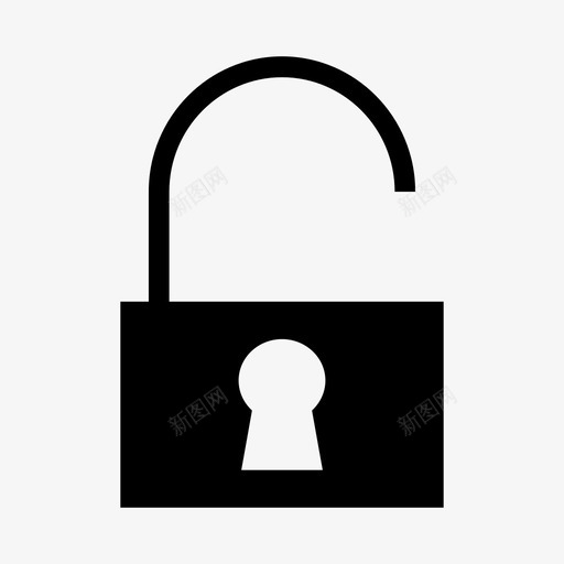解锁访问打开图标svg_新图网 https://ixintu.com 保护 安全 安全标志符号 打开 解锁 访问