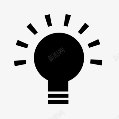 灯的想法概念天才图标图标
