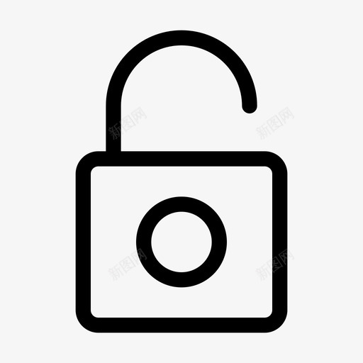 解锁锁定锁图标svg_新图网 https://ixintu.com 保护 挂锁 梨ui锁 解锁 锁 锁定