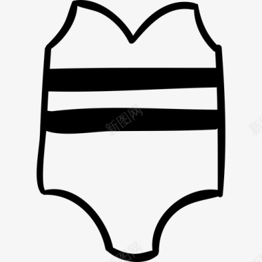 女式泳衣时尚夏季手工制作图标图标