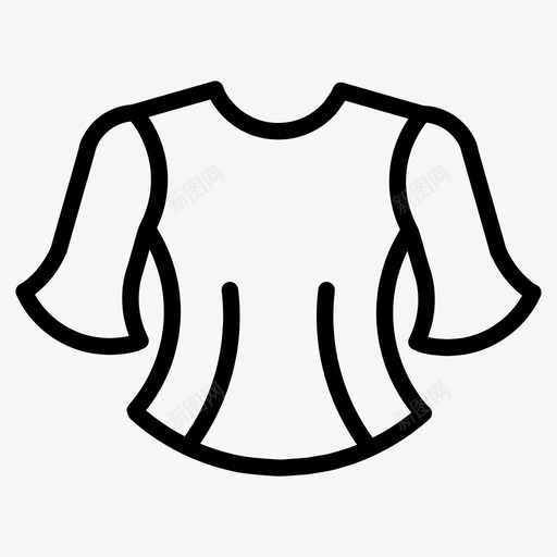上衣衣服时装图标svg_新图网 https://ixintu.com 上衣 时装 衣服 衬衫 袖子类型