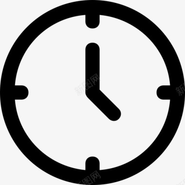 时钟时间交通工具和标志图标图标