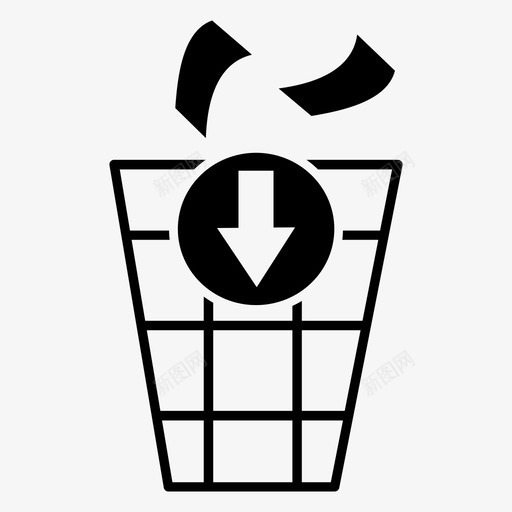 回收站垃圾场垃圾桶图标svg_新图网 https://ixintu.com 回收站 垃圾场 垃圾桶