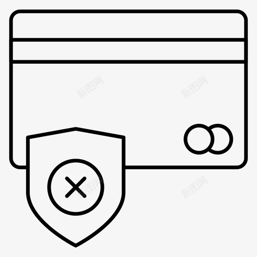 支付锁卡信用卡图标svg_新图网 https://ixintu.com 信用卡 卡 安全 支付锁 防护