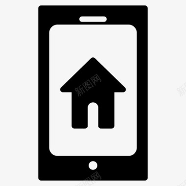 移动应用程序小工具房子图标图标