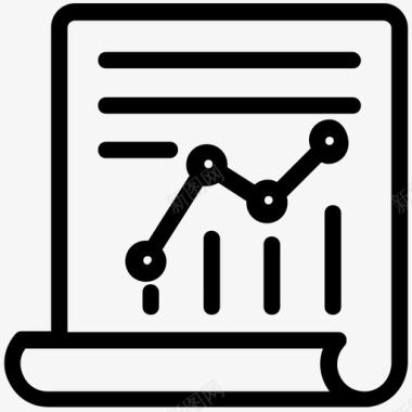 信息图表报告财务报告增长分析图标图标