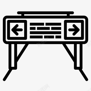 航站楼大门飞机车站图标图标