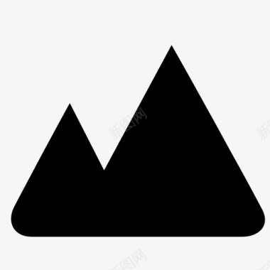 山脉山峰图像图标图标