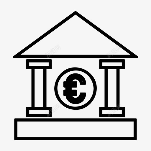 银行银行家建筑图标svg_新图网 https://ixintu.com 建筑 管理 经济 金融 银行 银行家