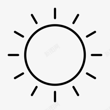 太阳气象夏季图标图标