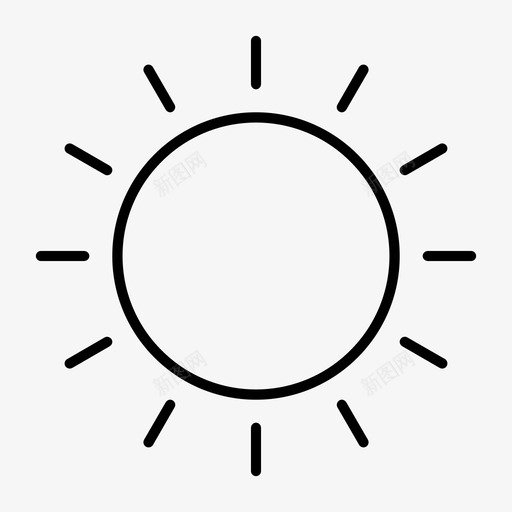 太阳气象夏季图标svg_新图网 https://ixintu.com 夏季 天气 太阳 晴天 气象