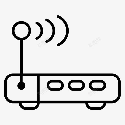 wifi设备家庭图标svg_新图网 https://ixintu.com wifi 信号 家庭 设备 调制解调器