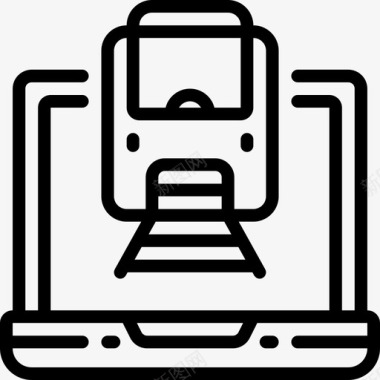 在线火车订票旅程旅游图标图标