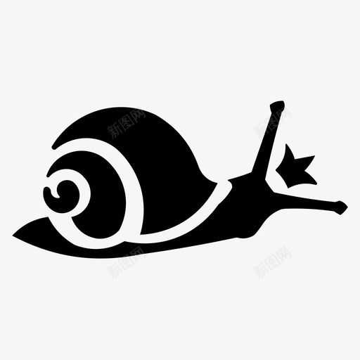 蜗牛腹足类软体动物图标svg_新图网 https://ixintu.com 腹足类 蜗牛 蜗牛体 螺壳 软体动物