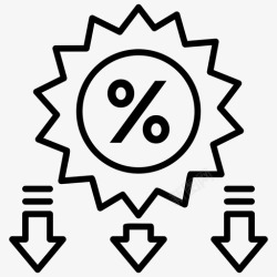 丰厚的优惠奖励折扣折扣卡奖励降价图标高清图片