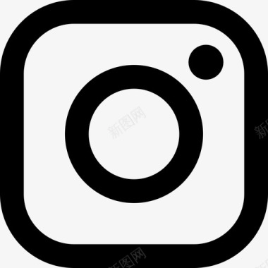 Instagram徽标社交网站线性图标图标